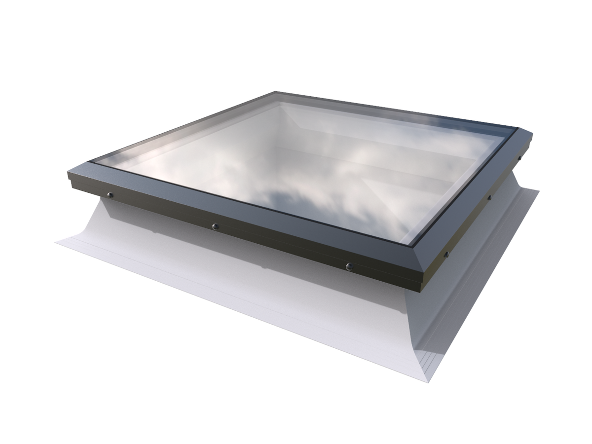 Brett Martin Flat Glass Rooflight - Quick Delivery - 150mm uPVC Kerb