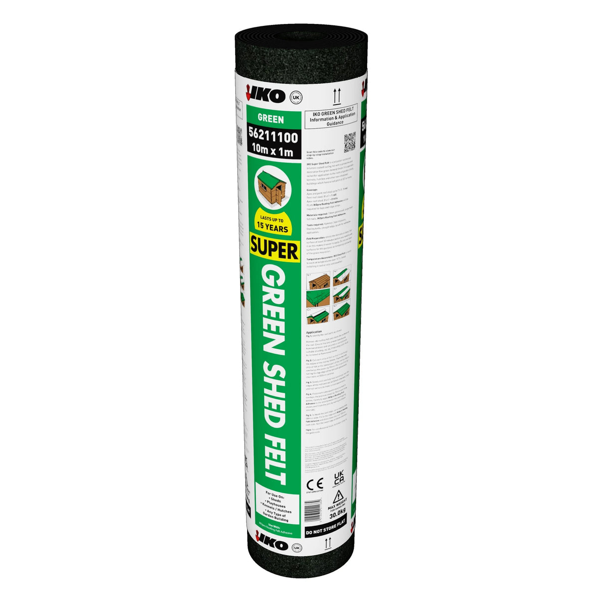 IKO Super Green Shed Roofing Felt - 1m Wide Rolls – ARM Building Supplies