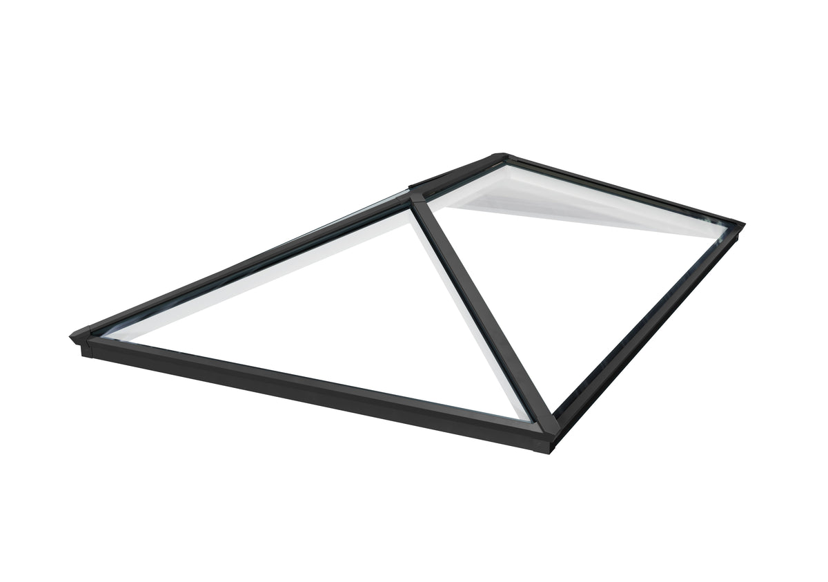 Brett Martin 4 Pane Roof Lantern - Black External White Internal - Clear Self-Clean Glass