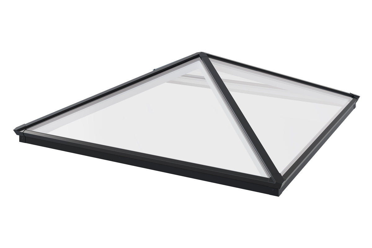 Brett Martin Pyramid Roof Lantern - Clear Glass Standard Sizes - Black / White - Clear Self-Clean Glass